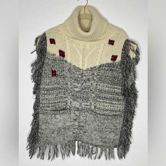 Scotch & Soda sweater sz XS wool knit short sleeve fringe style 134715 - Picture 1 of 10